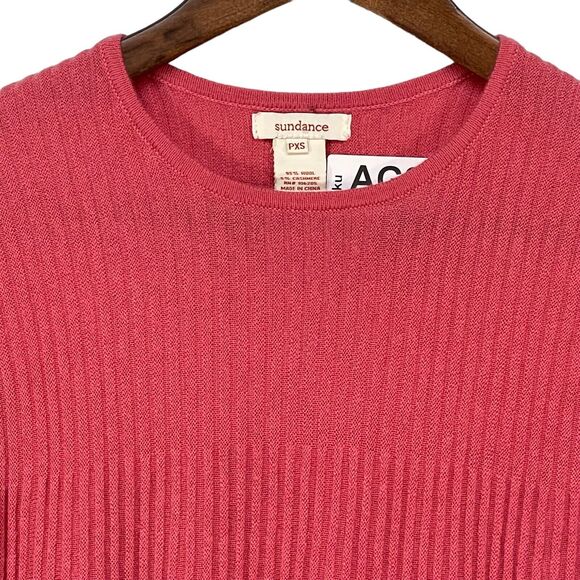 Sundance Pullover Sweater Women Size PXS Pink Long Sleeve Knit - Picture 2 of 10